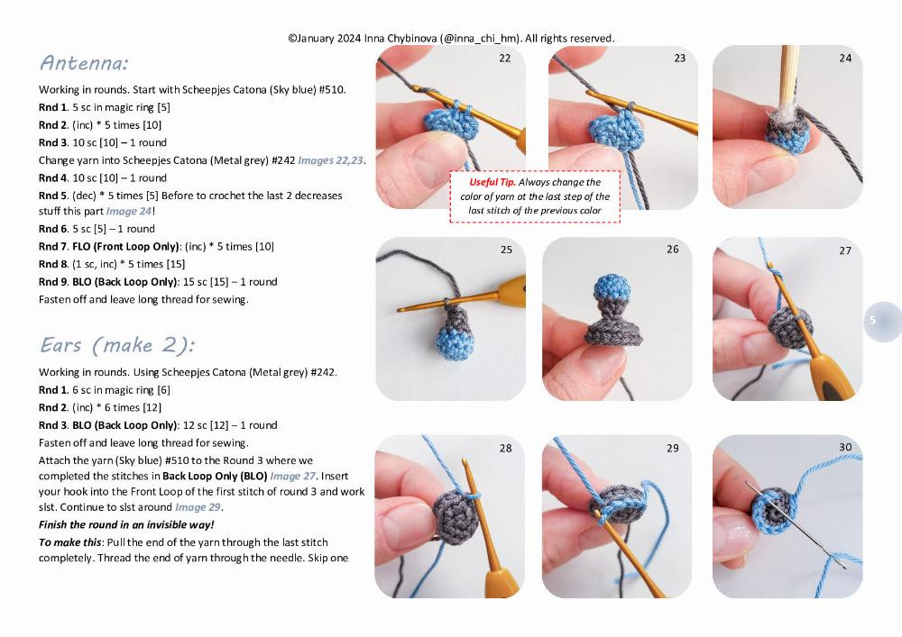 Crochet pattern “Robot rattle”