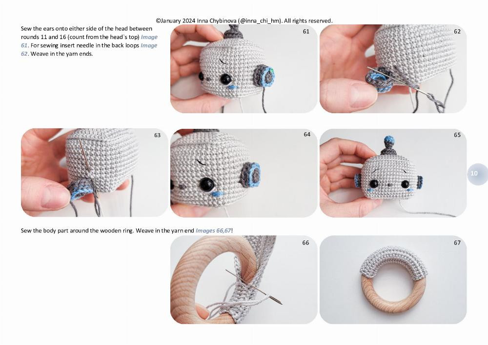 Crochet pattern “Robot rattle”