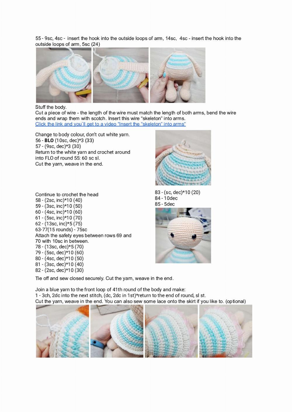 Crochet pattern “Sailor doll with accessories”