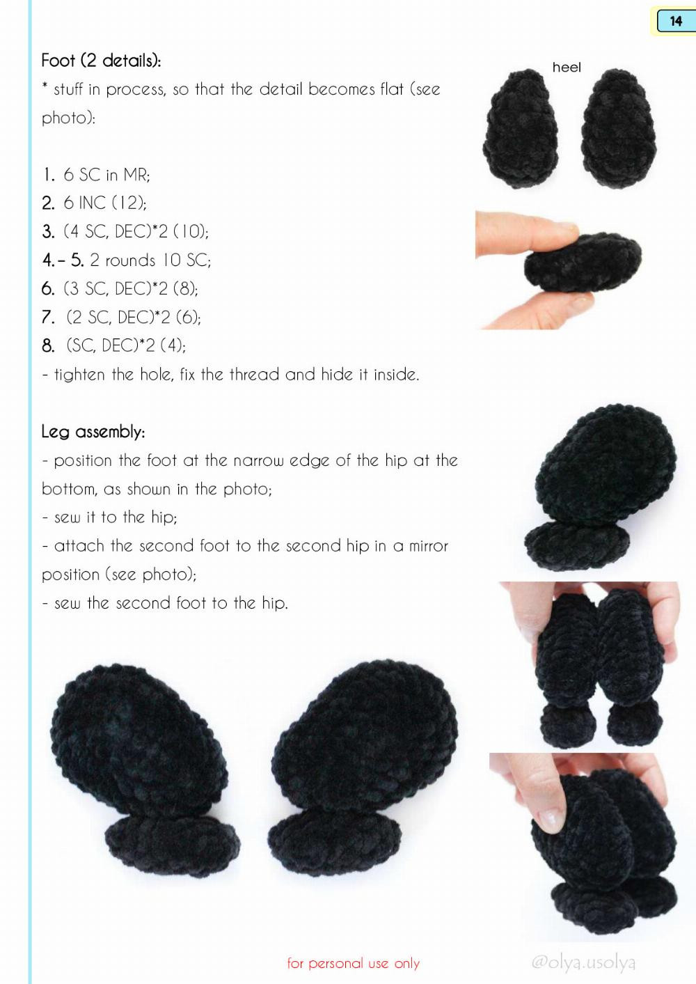 Crochet Pattern Skunk Flo