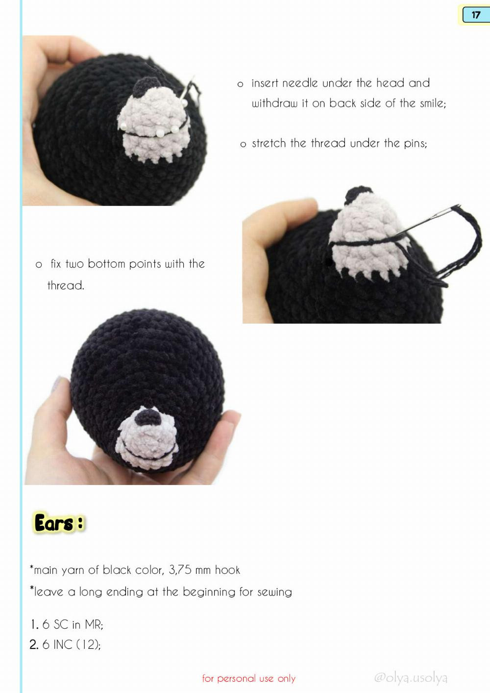 Crochet Pattern Skunk Flo