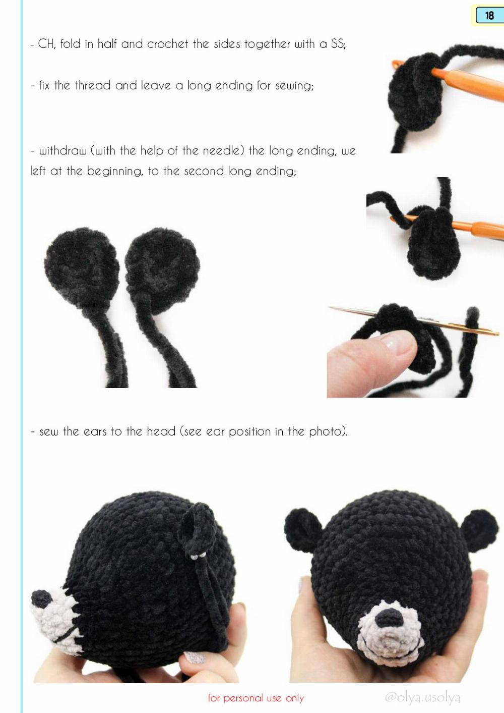 Crochet Pattern Skunk Flo