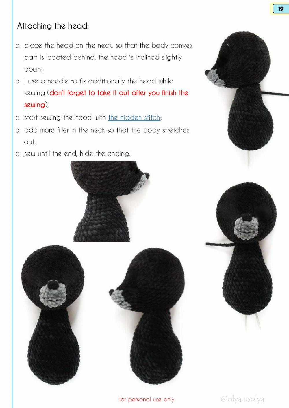 Crochet Pattern Skunk Flo