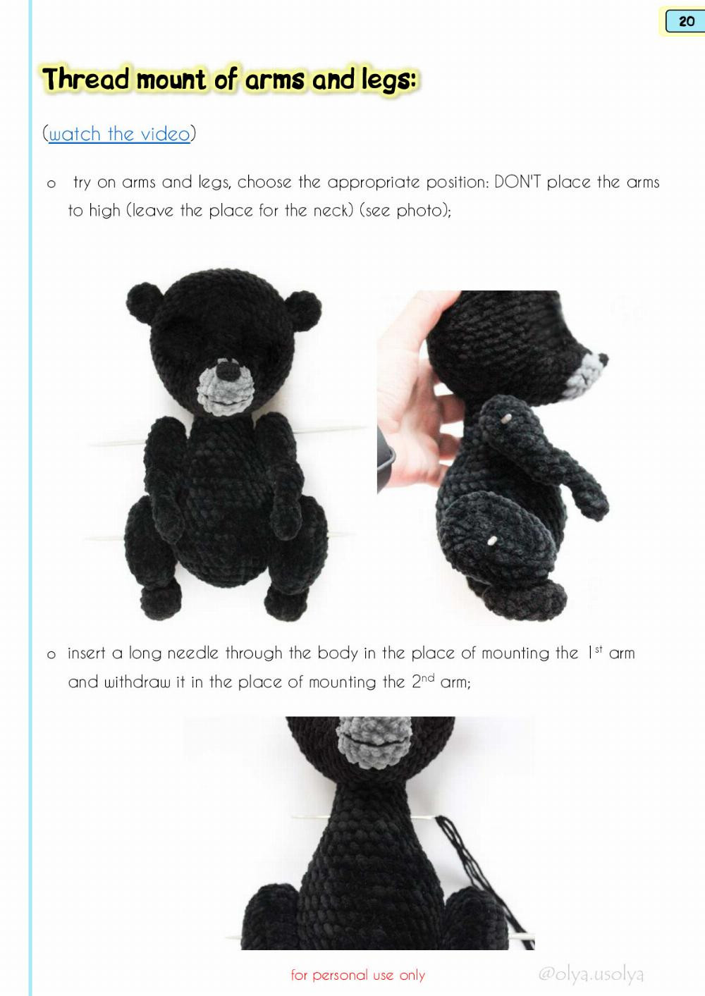 Crochet Pattern Skunk Flo