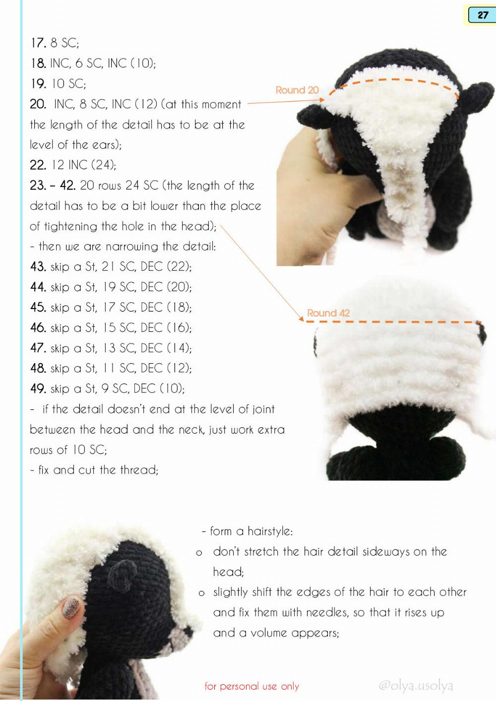 Crochet Pattern Skunk Flo