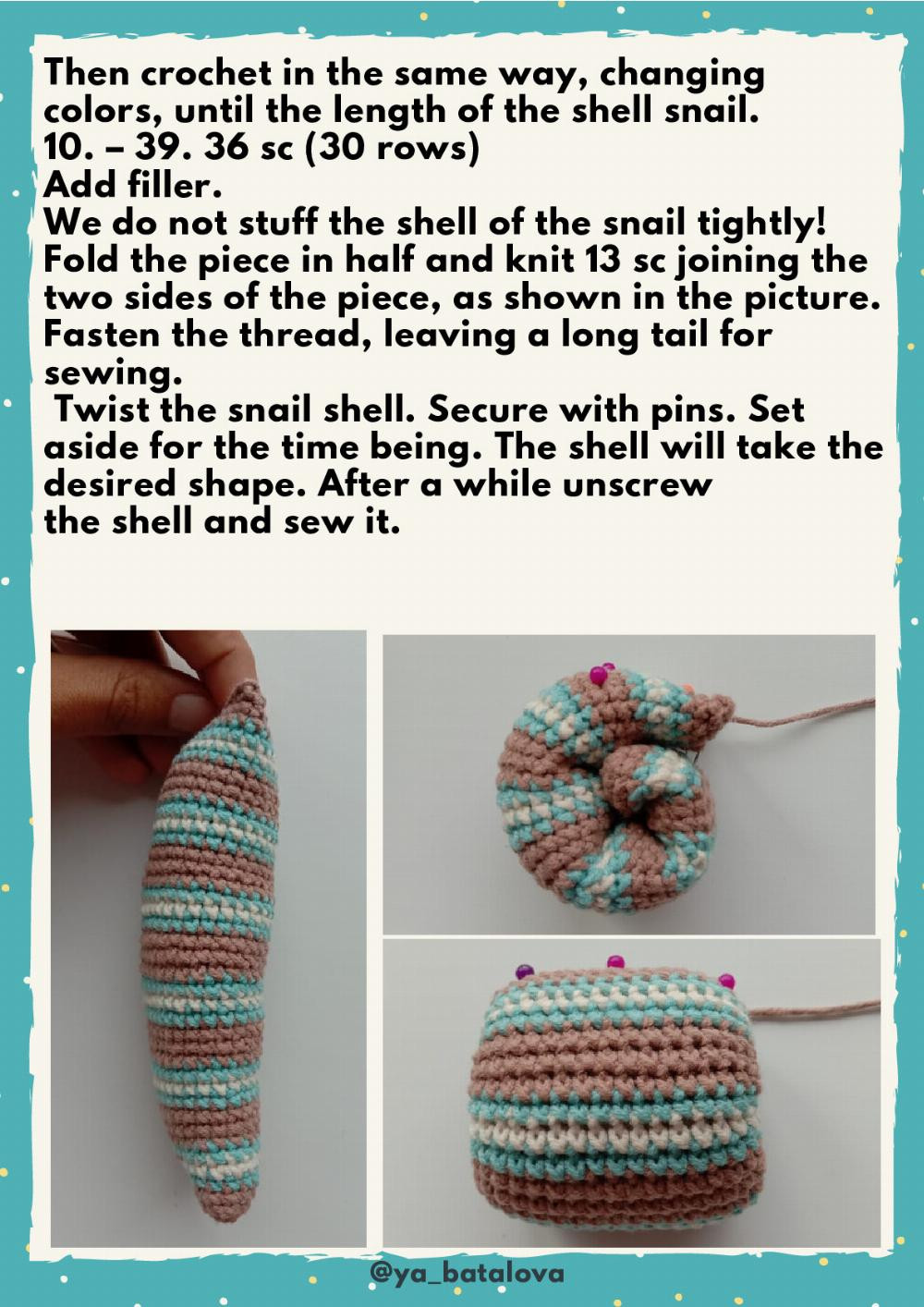 Crochet pattern "Snail – traveler"