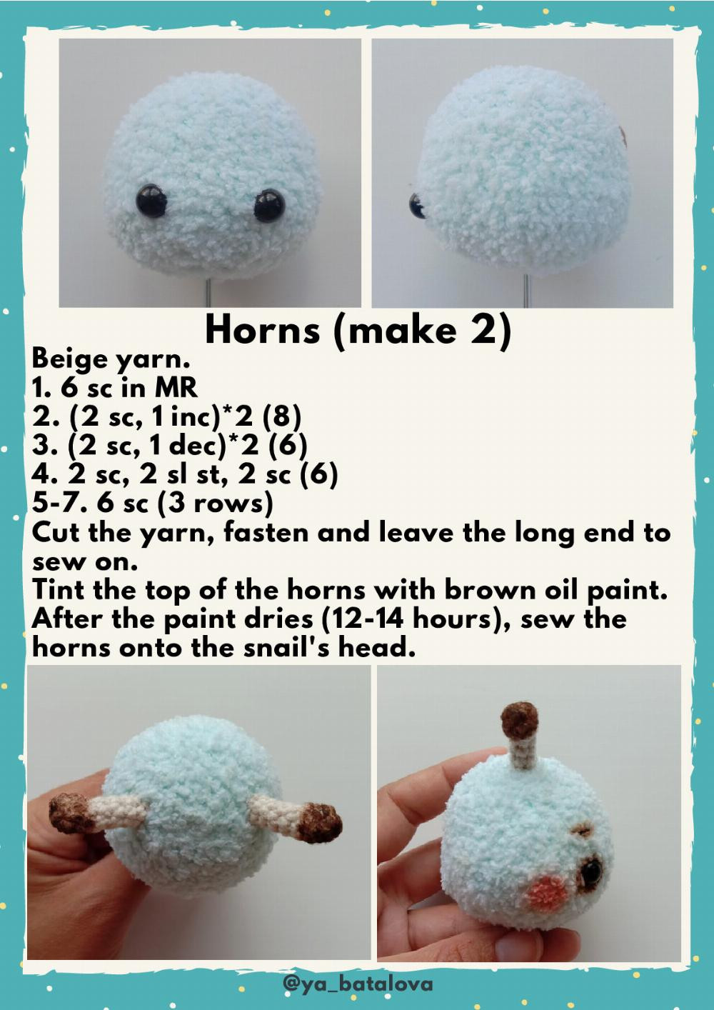 Crochet pattern "Snail – traveler"