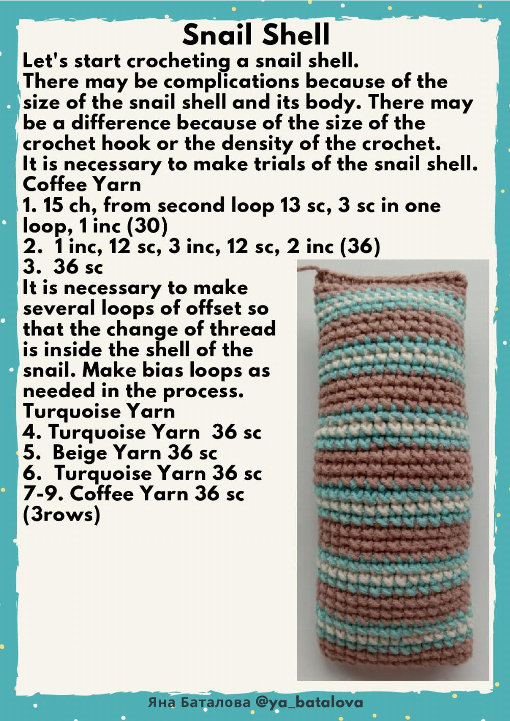 Crochet pattern "Snail – traveler"