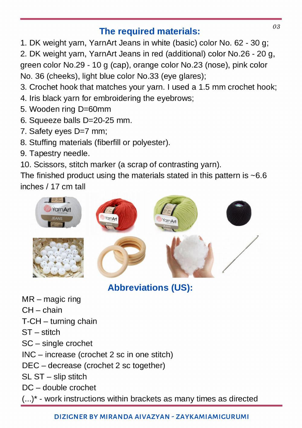 Crochet pattern The snowman rattle