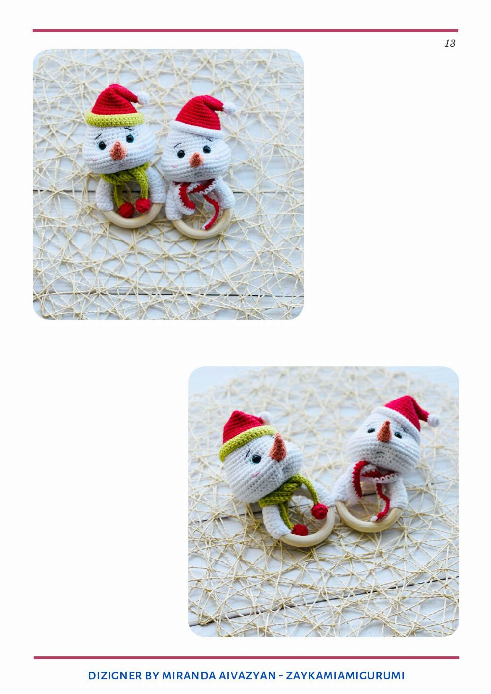 Crochet pattern The snowman rattle