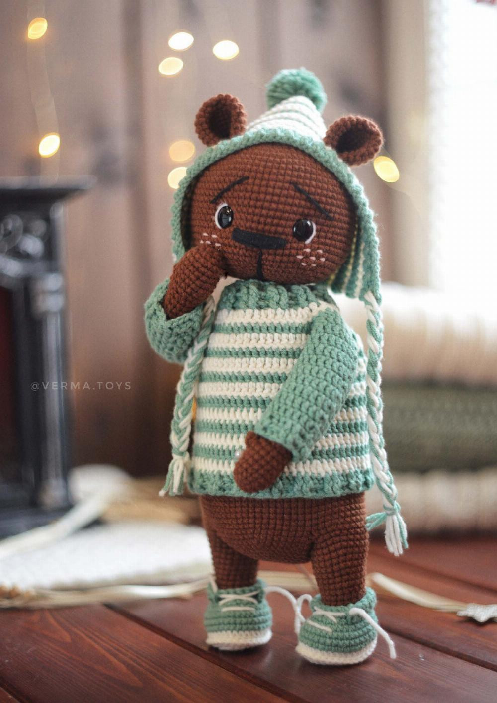 crochet pattern toy bear roro