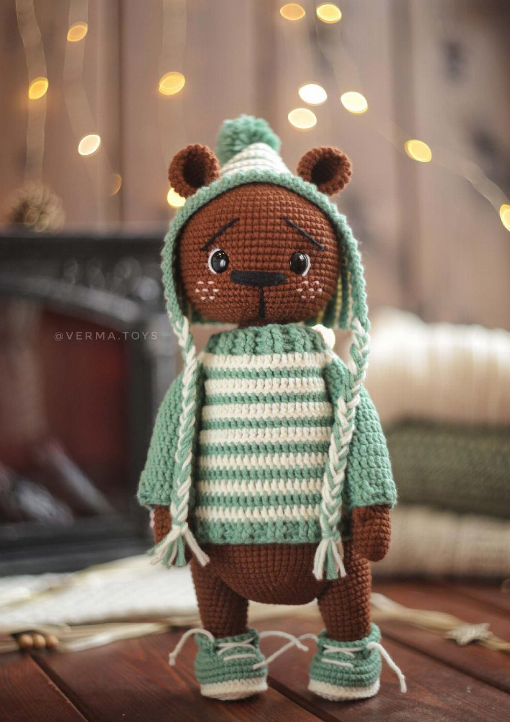 crochet pattern toy bear roro