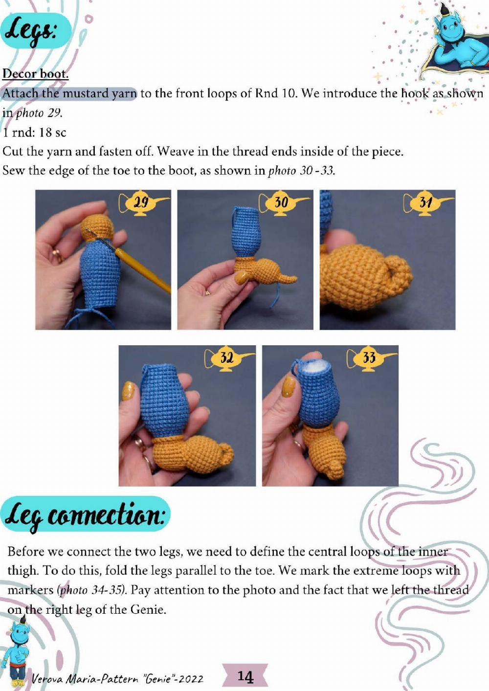 crochet pattern toy doll genie