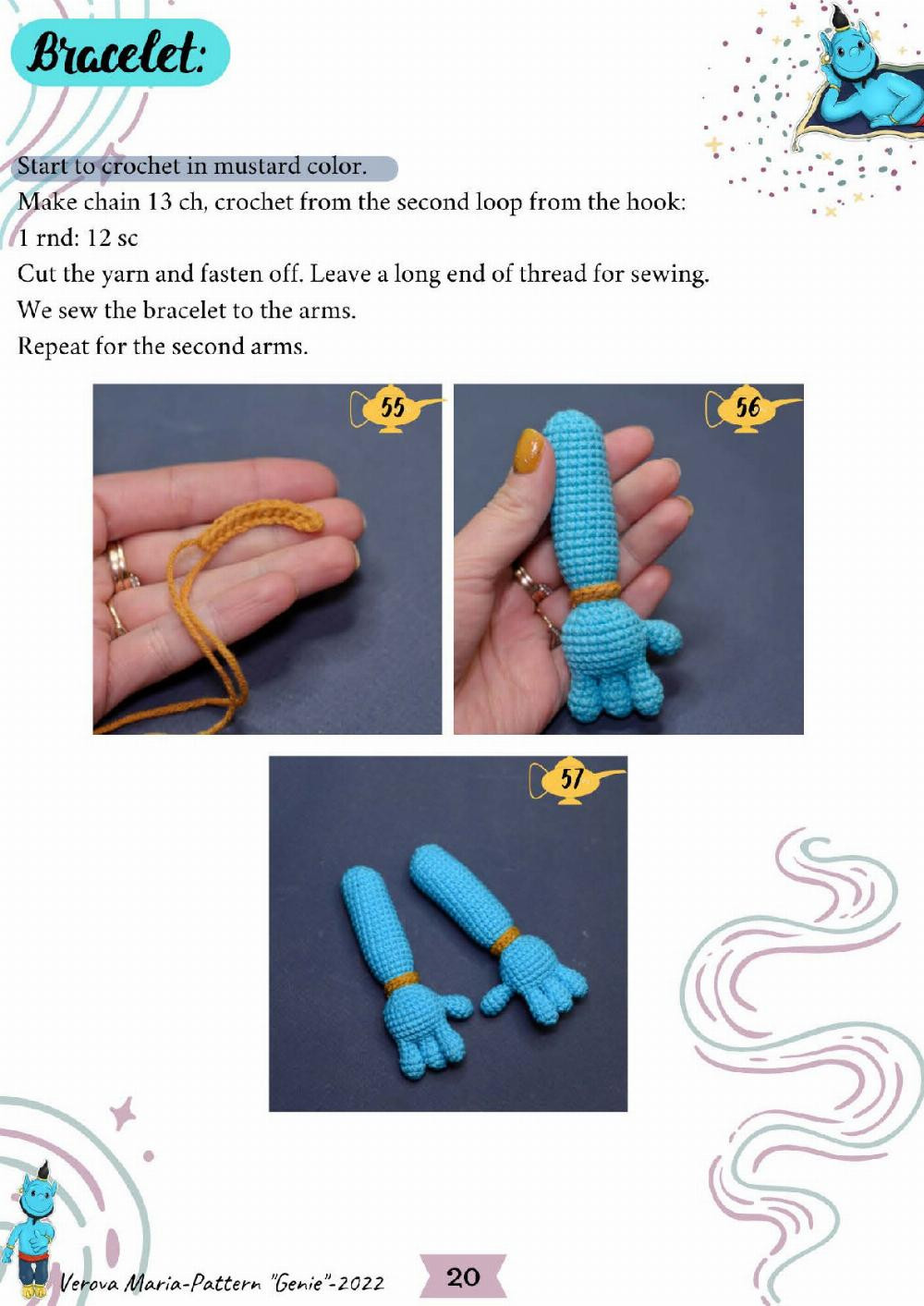 crochet pattern toy doll genie