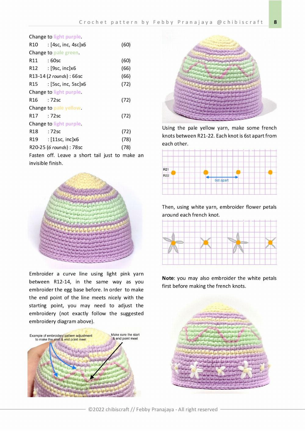 Crochet pattern | US crochet terms ENGLISH REVERSIBLE CARROT & EASTER EGG Amigurumi