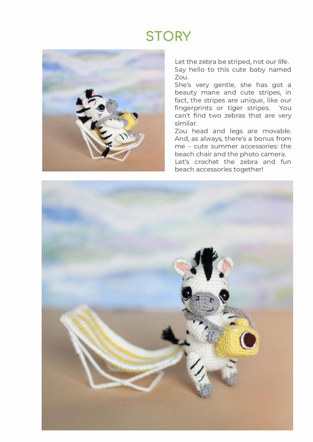 CROCHET PATTERN ZEBRA ZOU