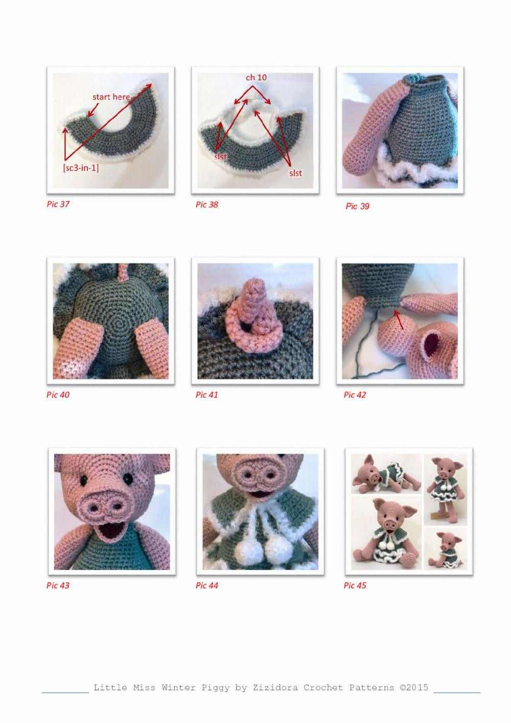 Crochet Patterns Little Miss Winter Piggy