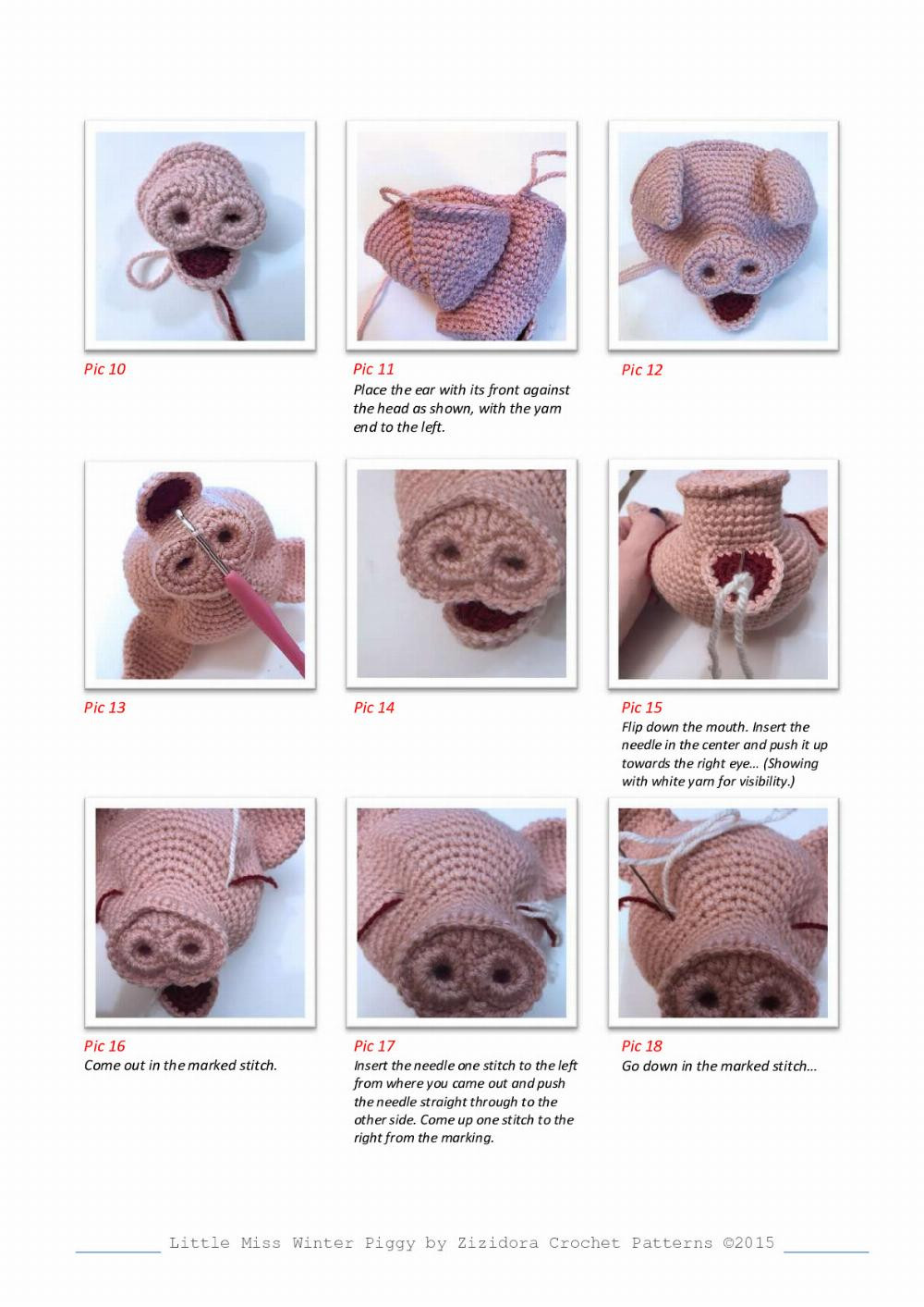 Crochet Patterns Little Miss Winter Piggy