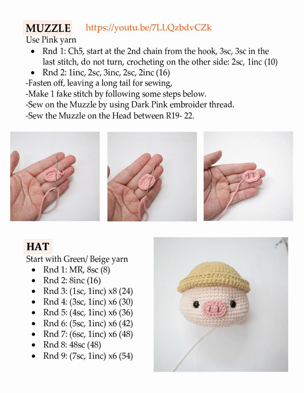 CROCHET PIG PATTERN (FROG COSTUME)