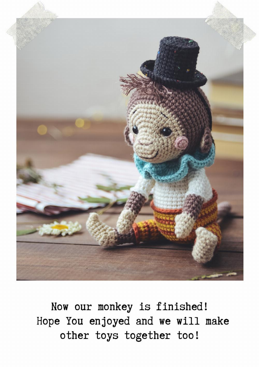 CROCHET TOY PATTERN Charlie The Monkey