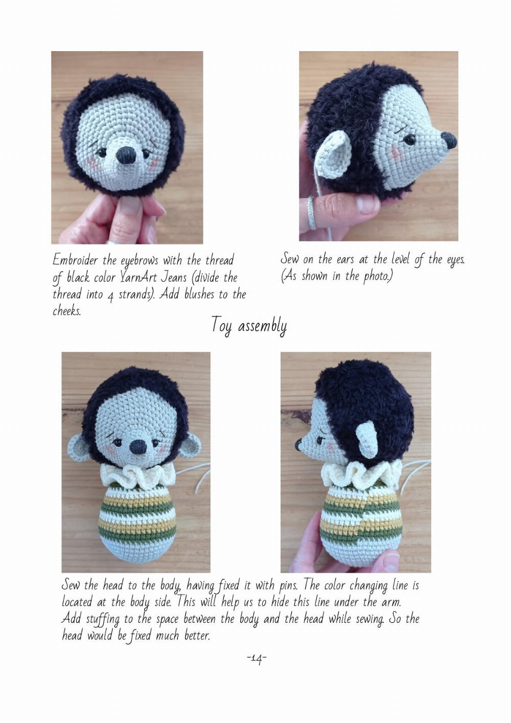 Crochet toy pattern "Hedgehog"