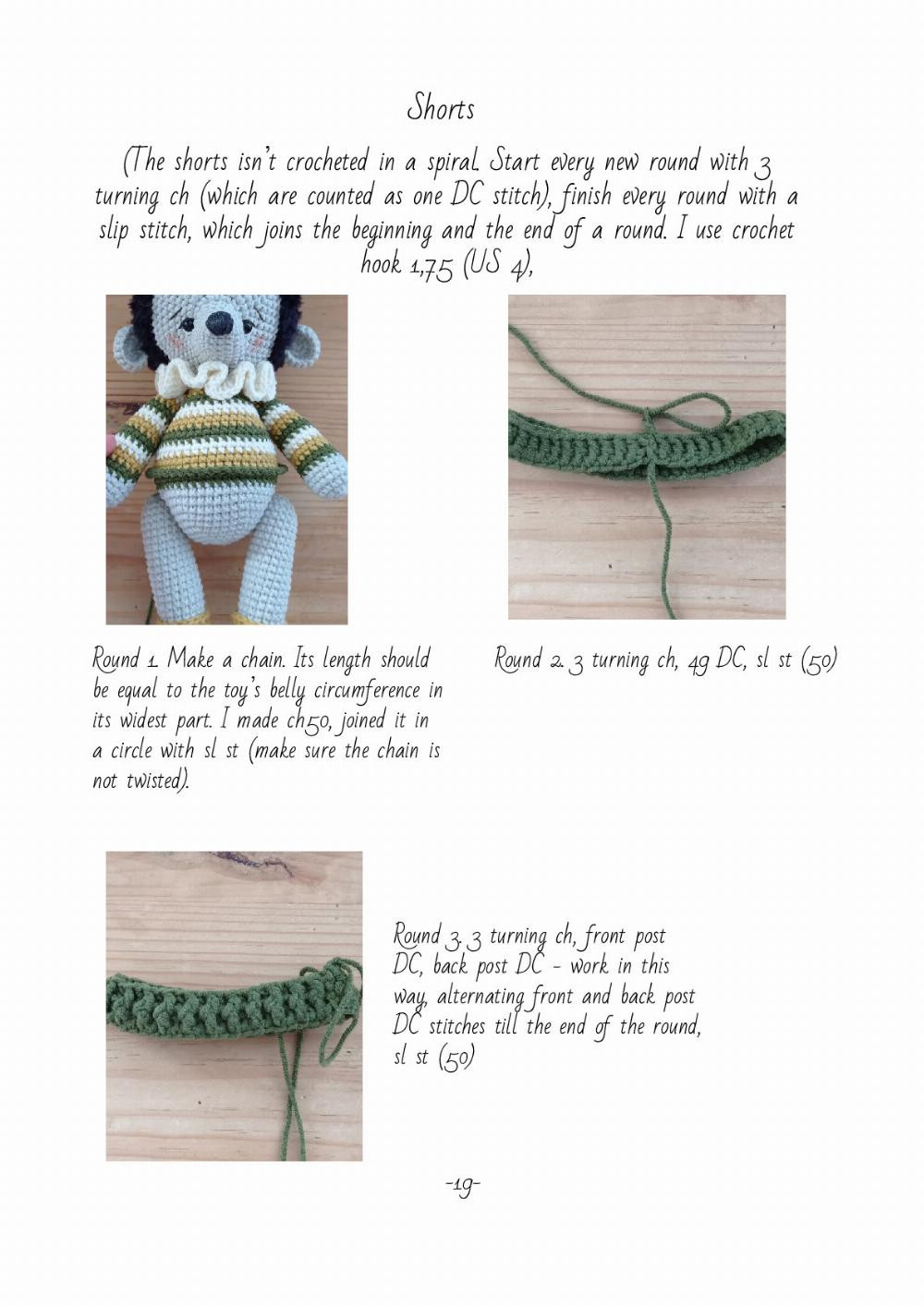 Crochet toy pattern "Hedgehog"