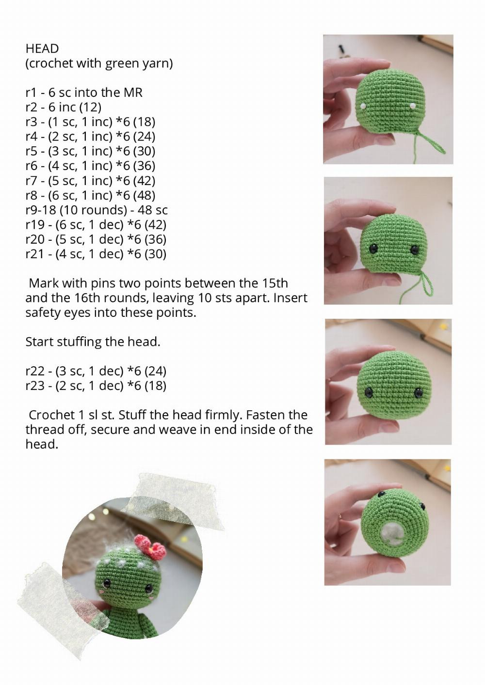 Crochet toy pattern LITTLE CUTE CACTUS