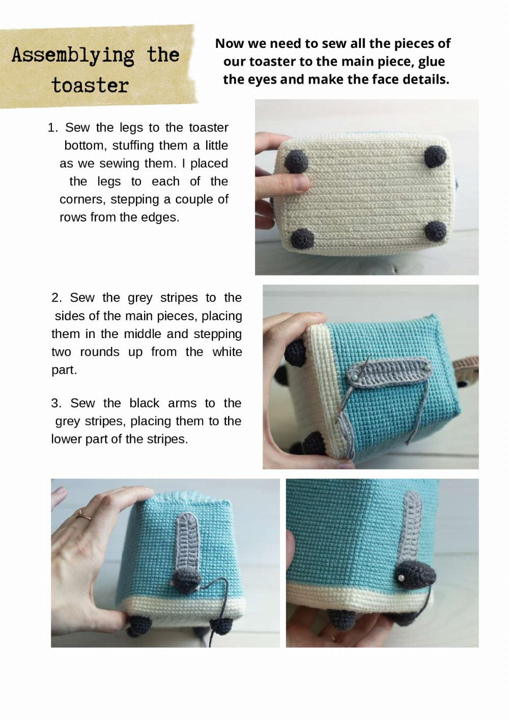 Crochet toy pattern Little toaster