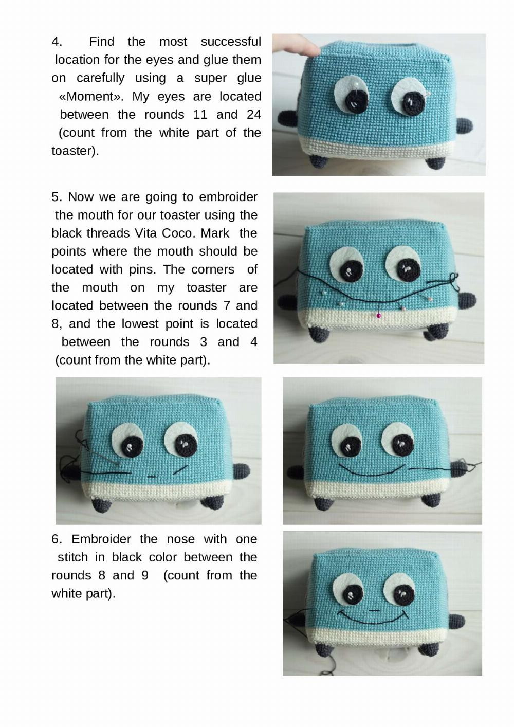 Crochet toy pattern Little toaster