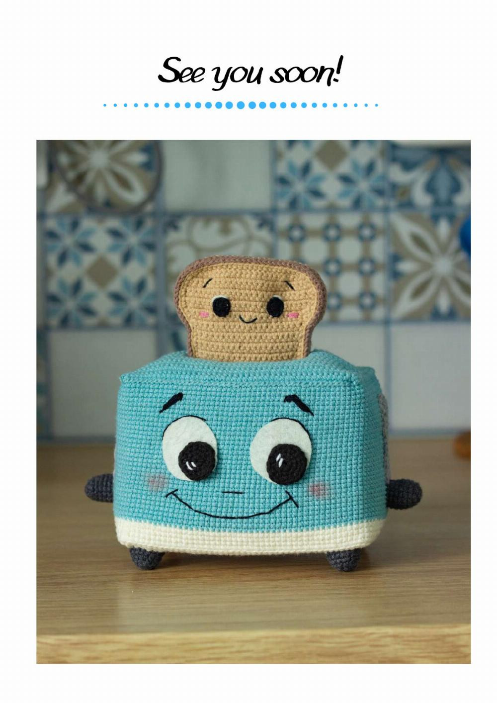 Crochet toy pattern Little toaster