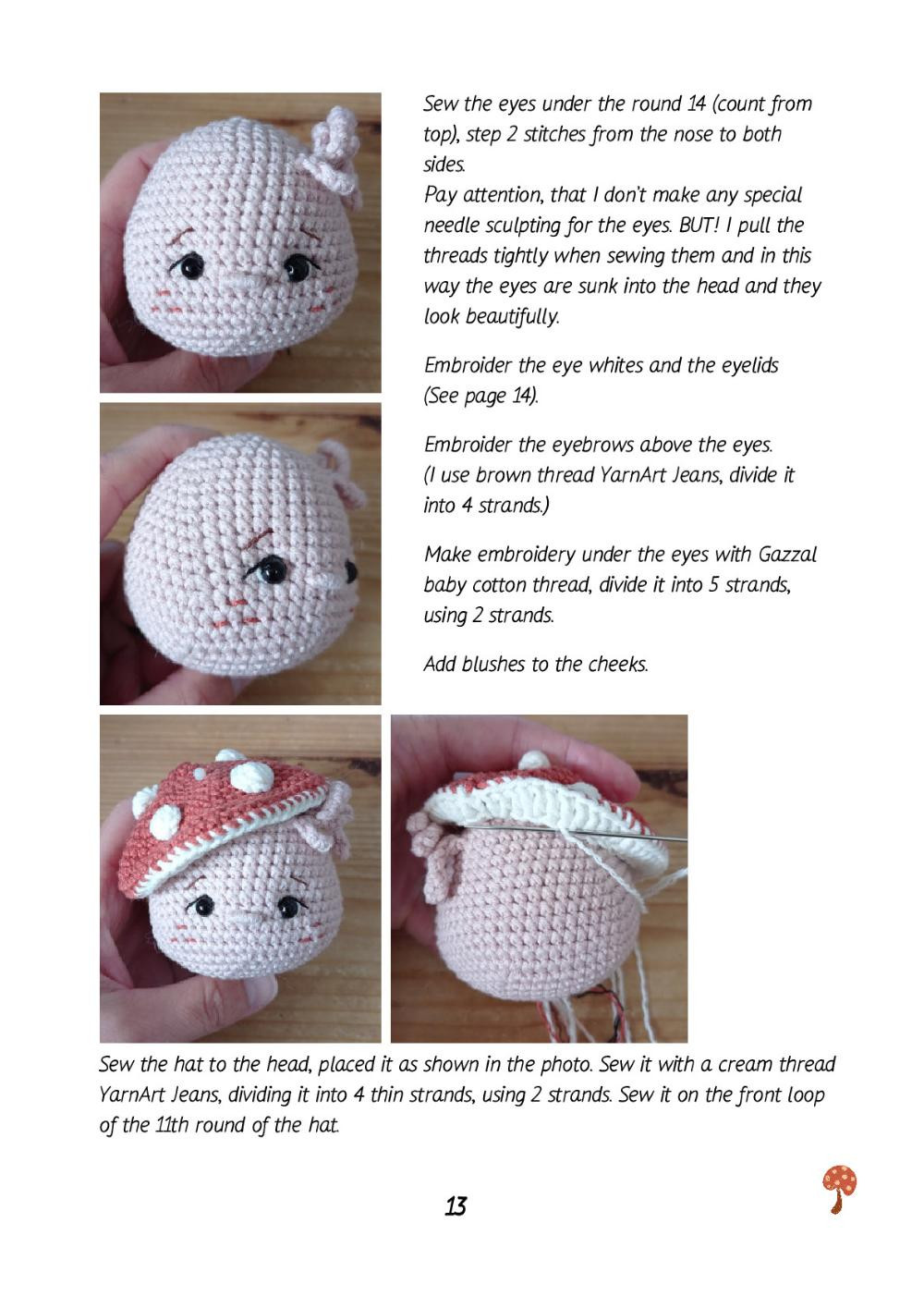 Crochet toy pattern "Mushroom"