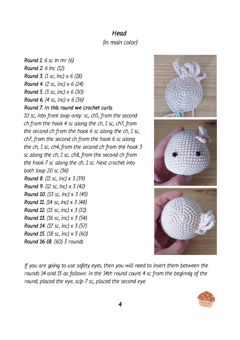 Crochet toy pattern "Mushroom"