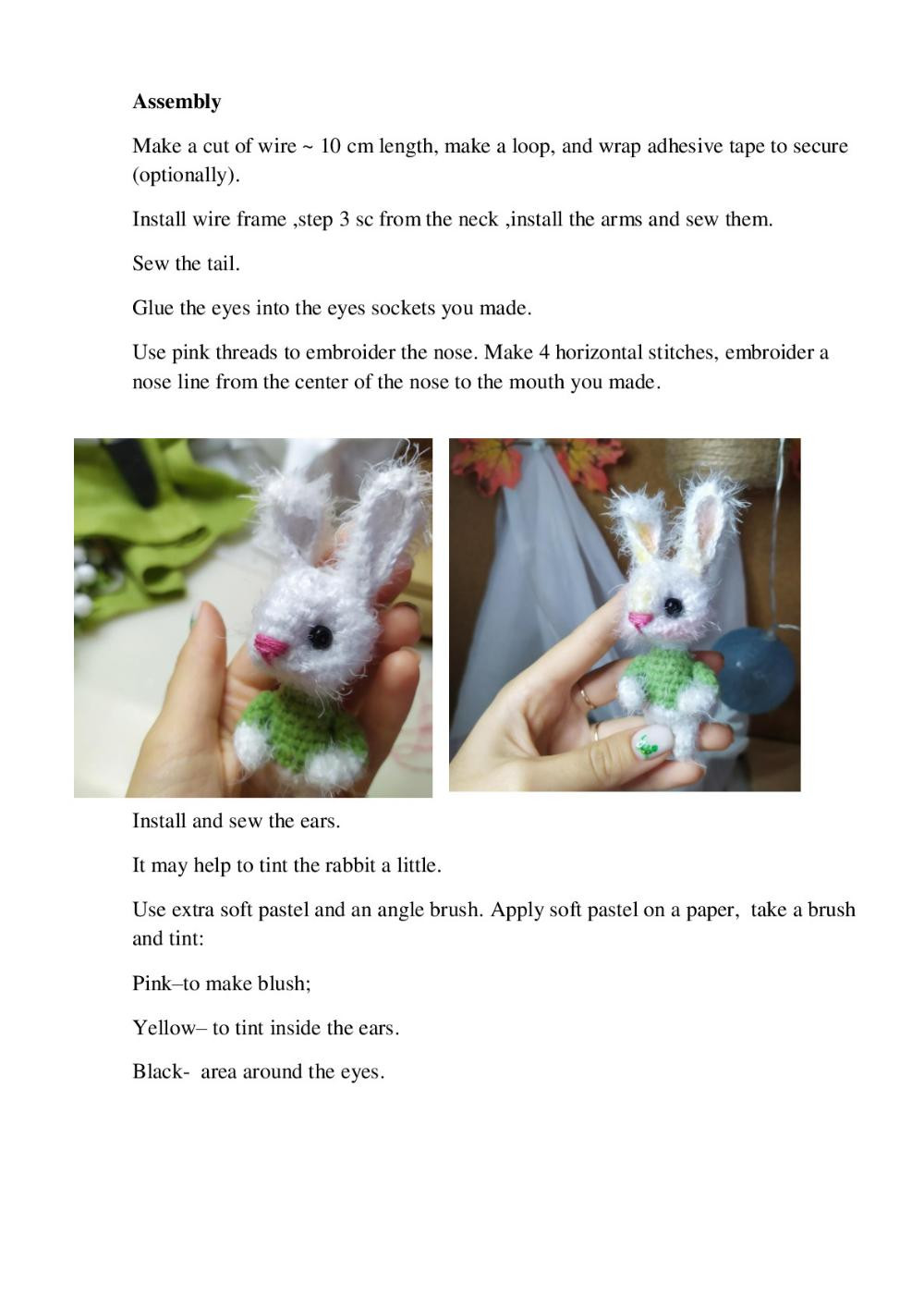 Crochet toy pattern Ostin the rabbit “Pocket zoo”