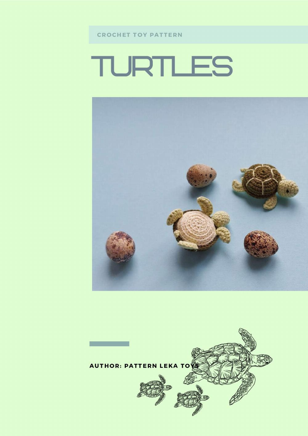 CROCHET TOY PATTERN turtles