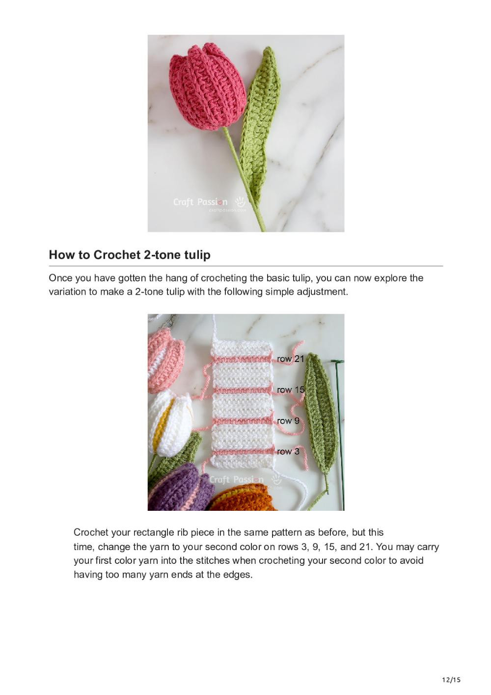 Crochet Tulip Free Pattern