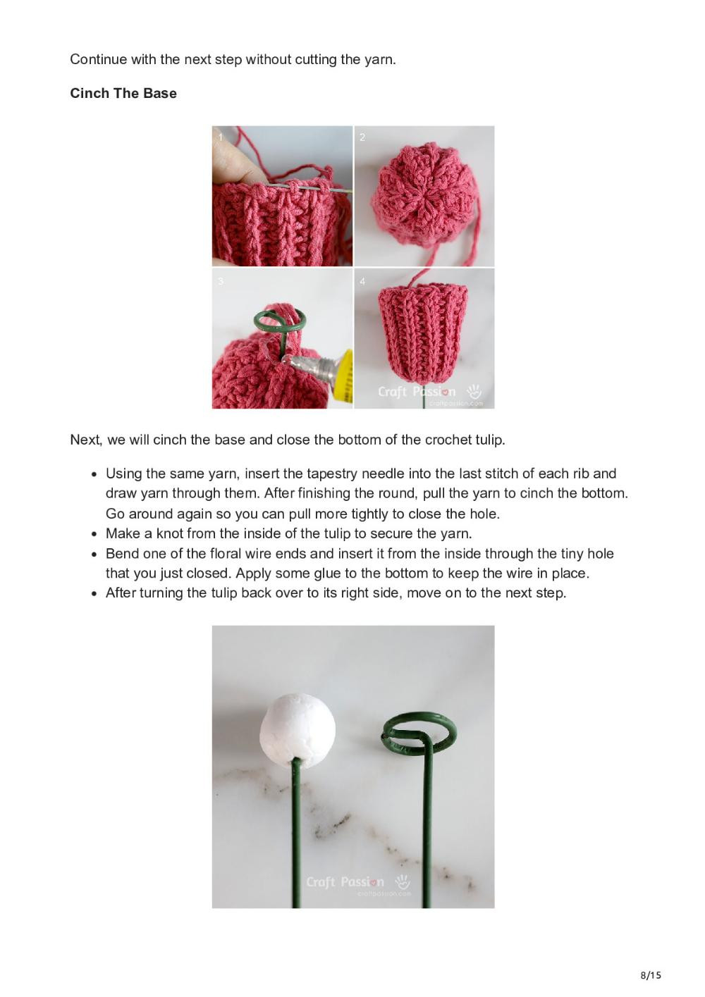 Crochet Tulip Free Pattern