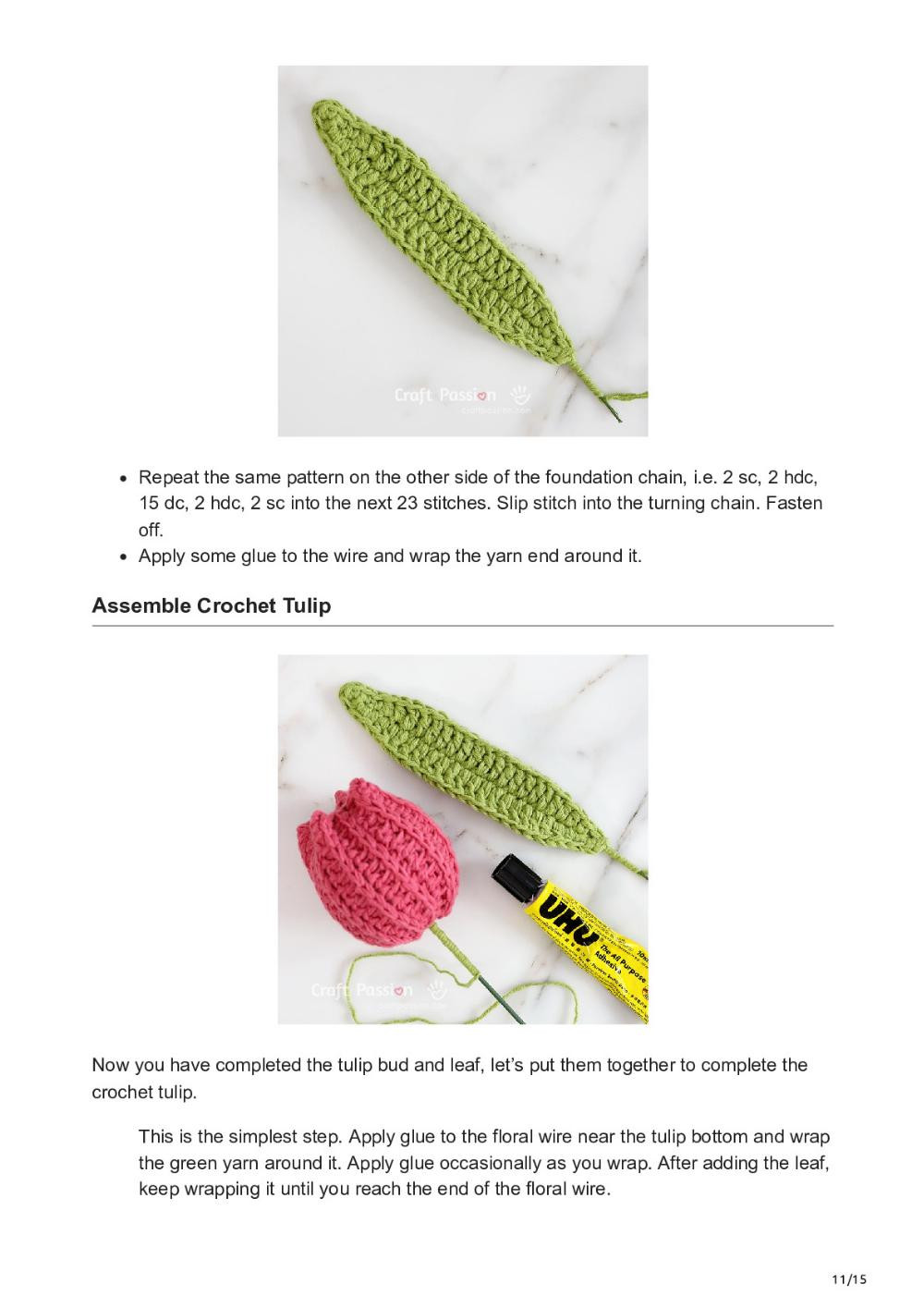 Crochet Tulip Free Pattern