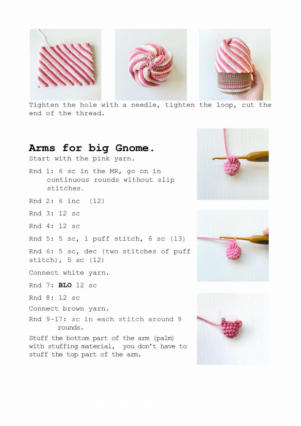 Cupcake gnome crochet pattern