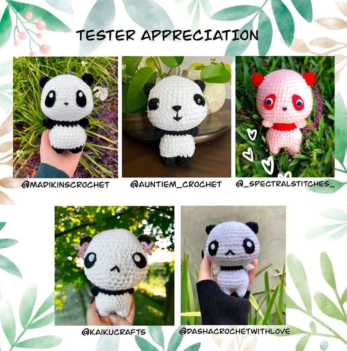 cute panda free pattern