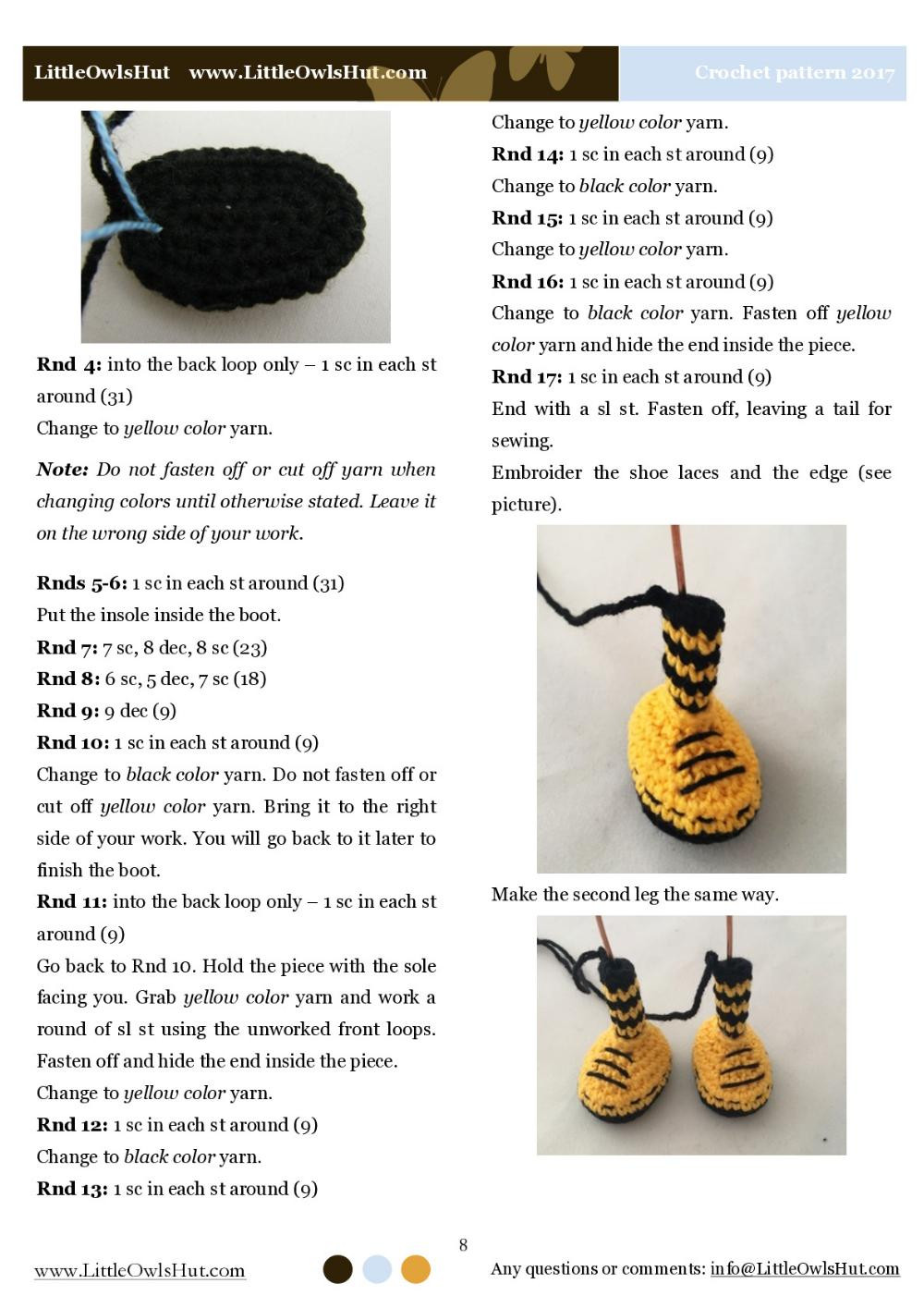 doll in a bumblebee outfit crochet pattern