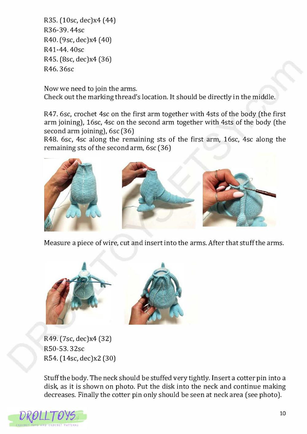 dragon crochet toy pattern