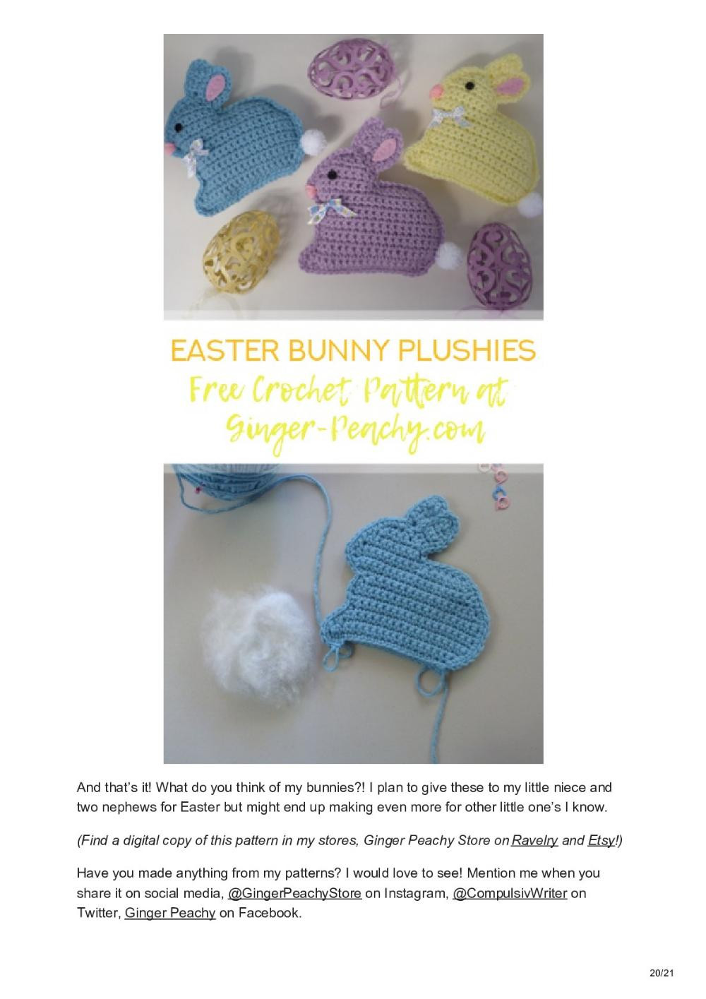 Easter Bunny Plushies | Free Crochet Pattern