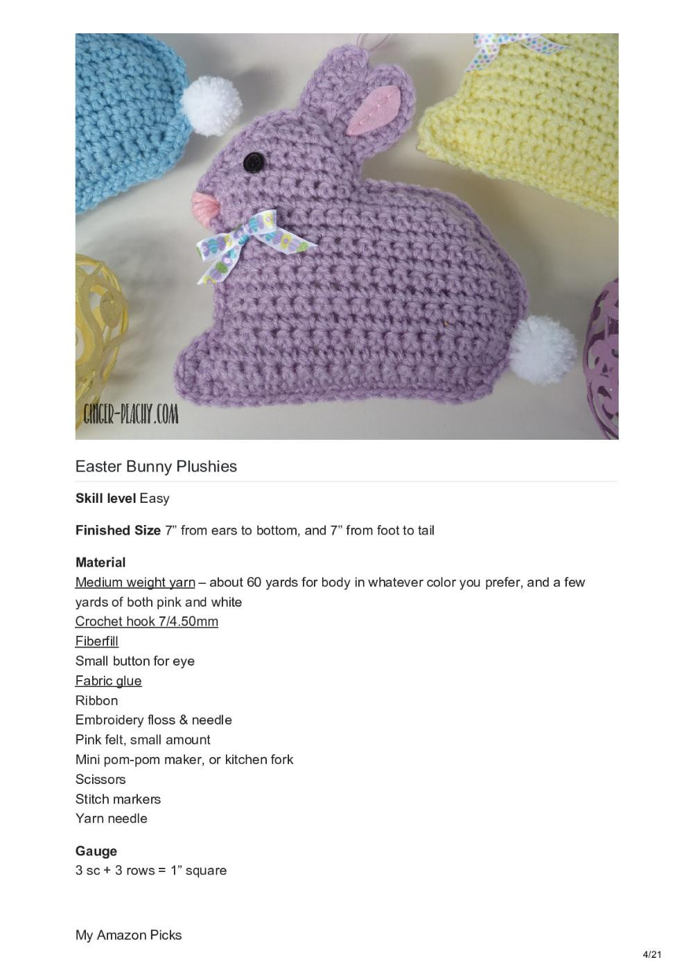 Easter Bunny Plushies | Free Crochet Pattern