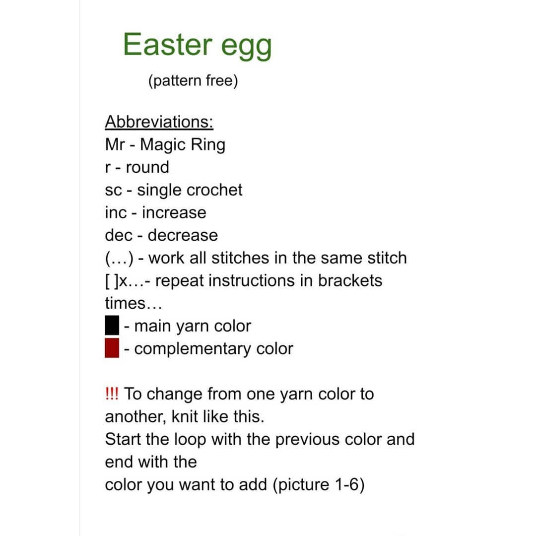 easter egg pattern free