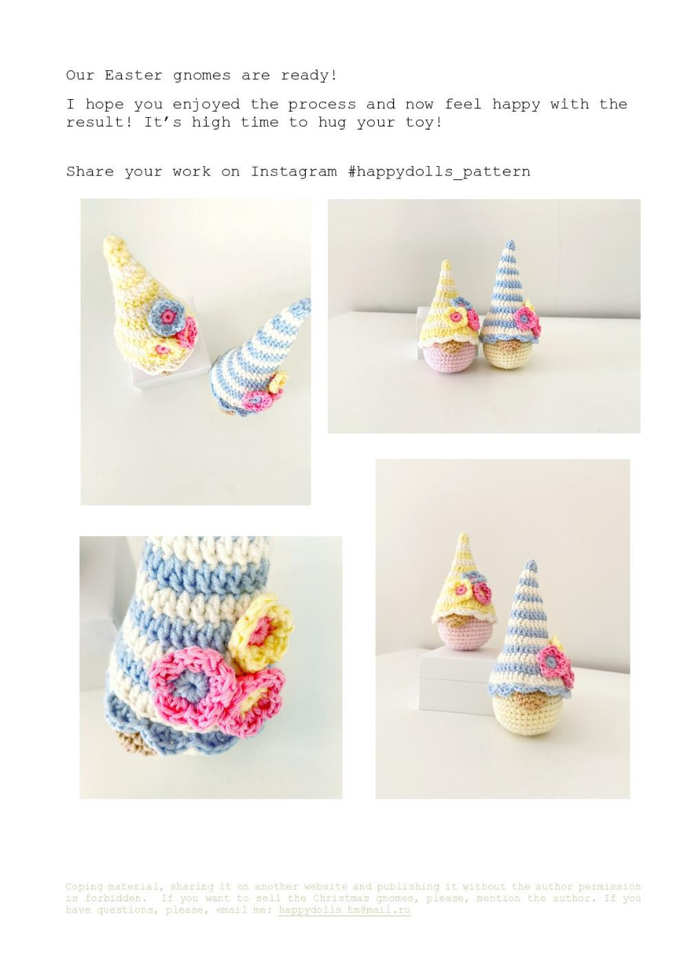 Easter Gnomes crochet pattern