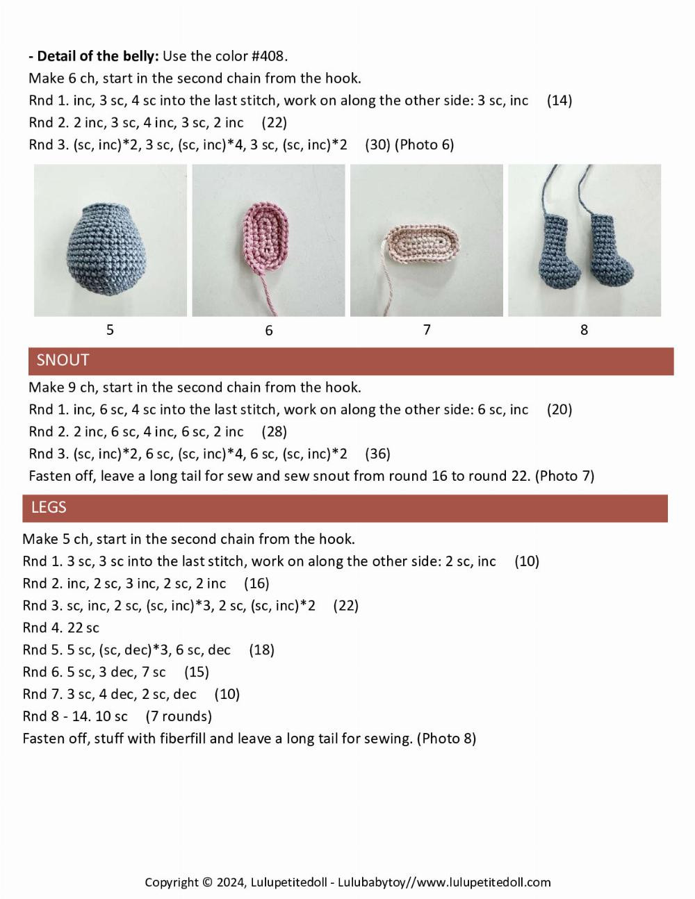 Eeyore Rattle crochet pattern