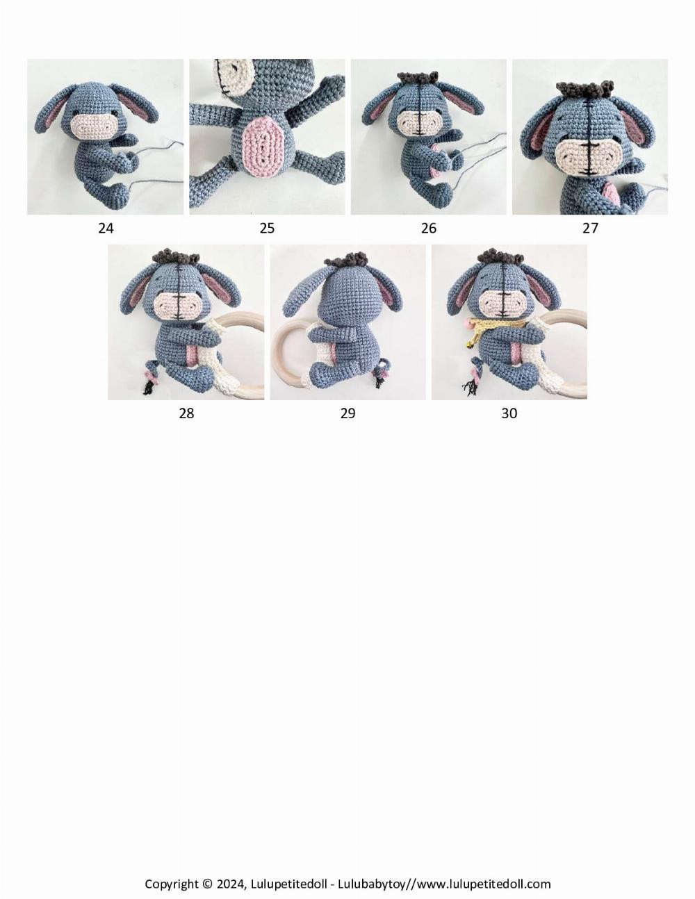 Eeyore Rattle crochet pattern