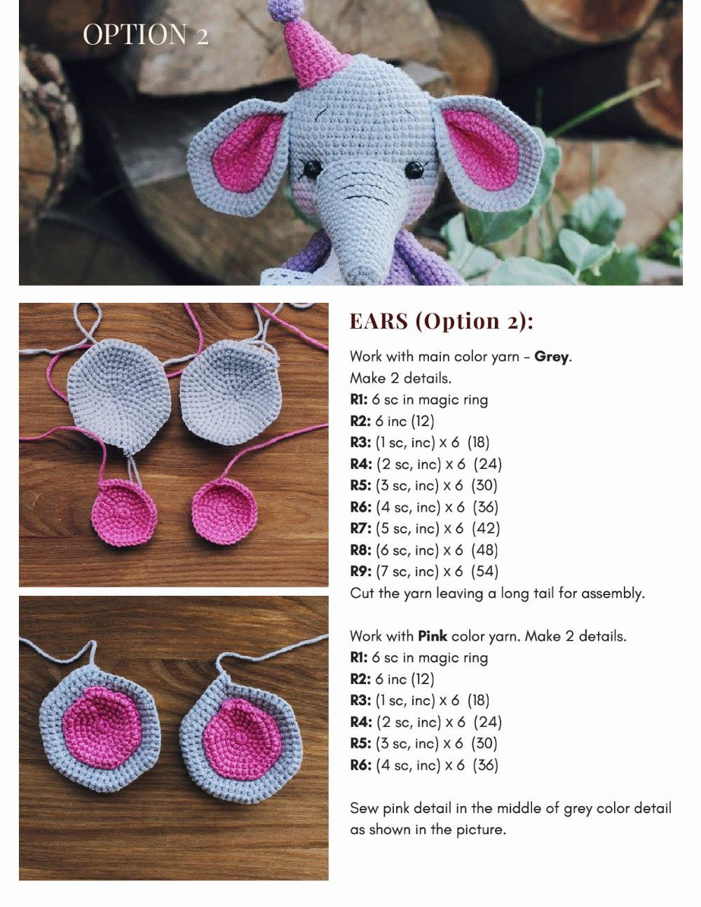 ELEPHANT WENDY crochet pattern