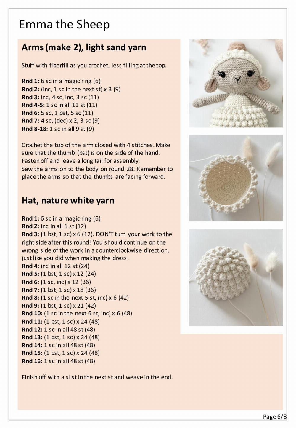 Emma the Sheep crochet pattern