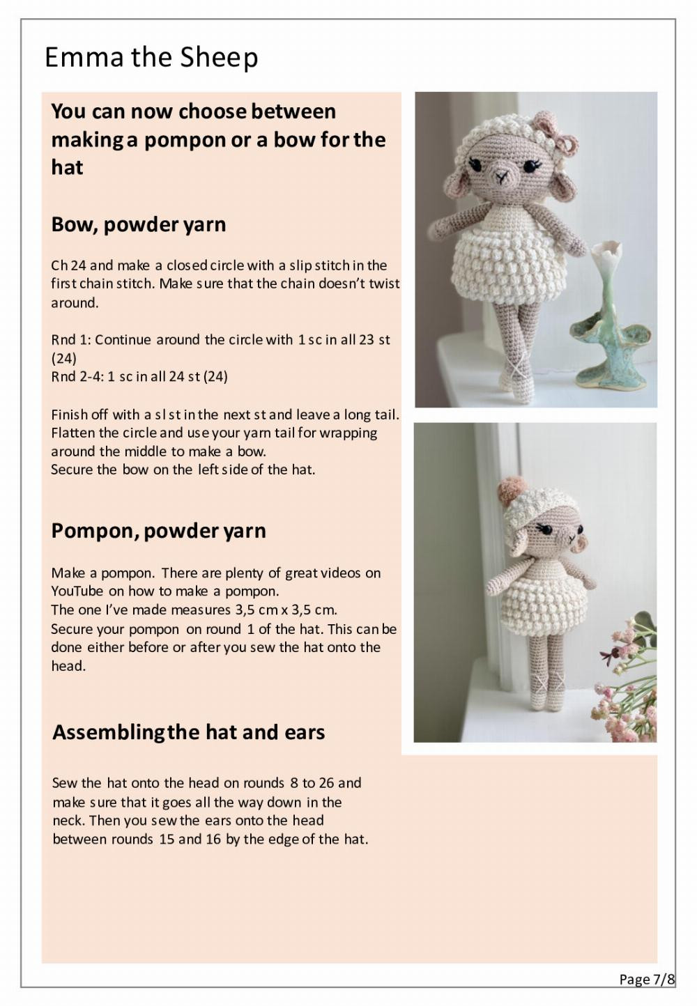 Emma the Sheep crochet pattern